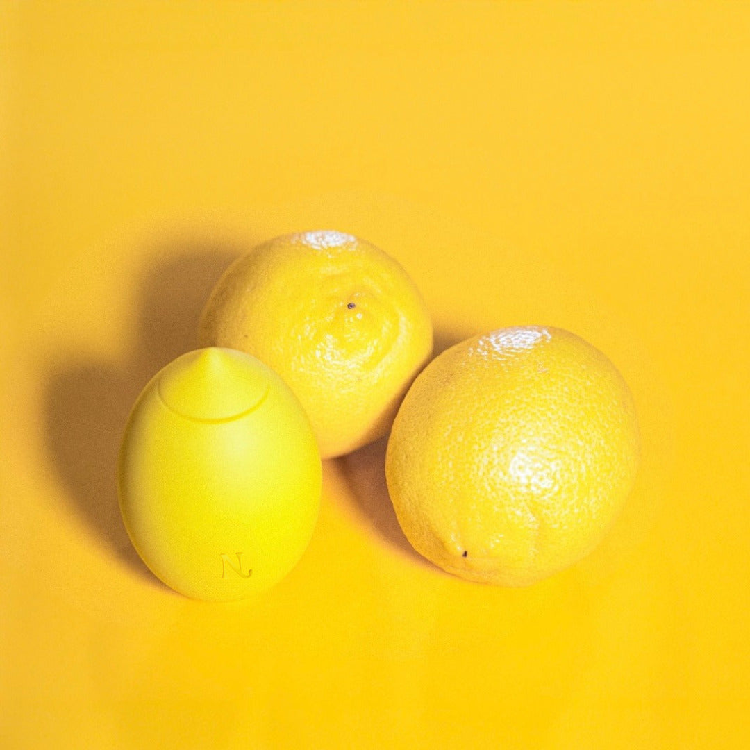 Lemon clitoral vibrator product display photo